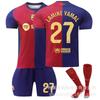 Barcelona Home Court Garvey No. Levan No. 9 Yamal No. Pedri Football Jersey Set Men