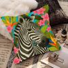 Abstract Zebra Color Pillow Case Fashion Square Pillowcase Bedroom Sofa Room Ins Decoration Leisure