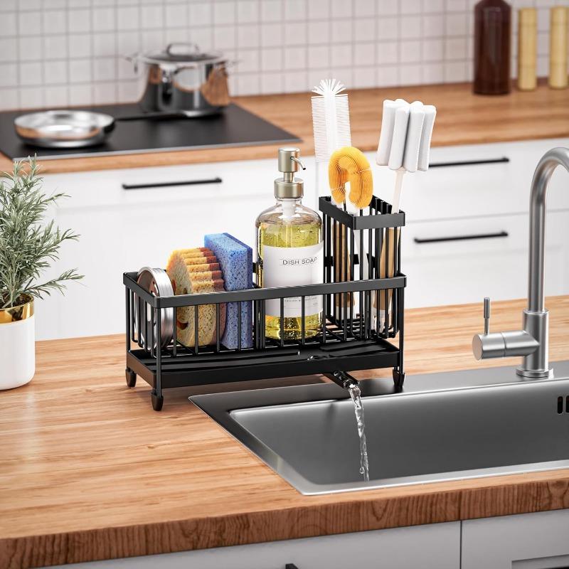 1PC new kitchen rack sponge drain rack sink rack countertop drain multifunctional rag rack storage rack
