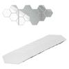 Acrylic Hexagonal Mirror Setting Wall Self Adhesive Stickers Decoration for Home Room20cm 7.9in Silver