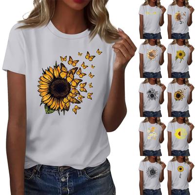 Unisex Casual Fashion Print Crewneck Loose T-shirt