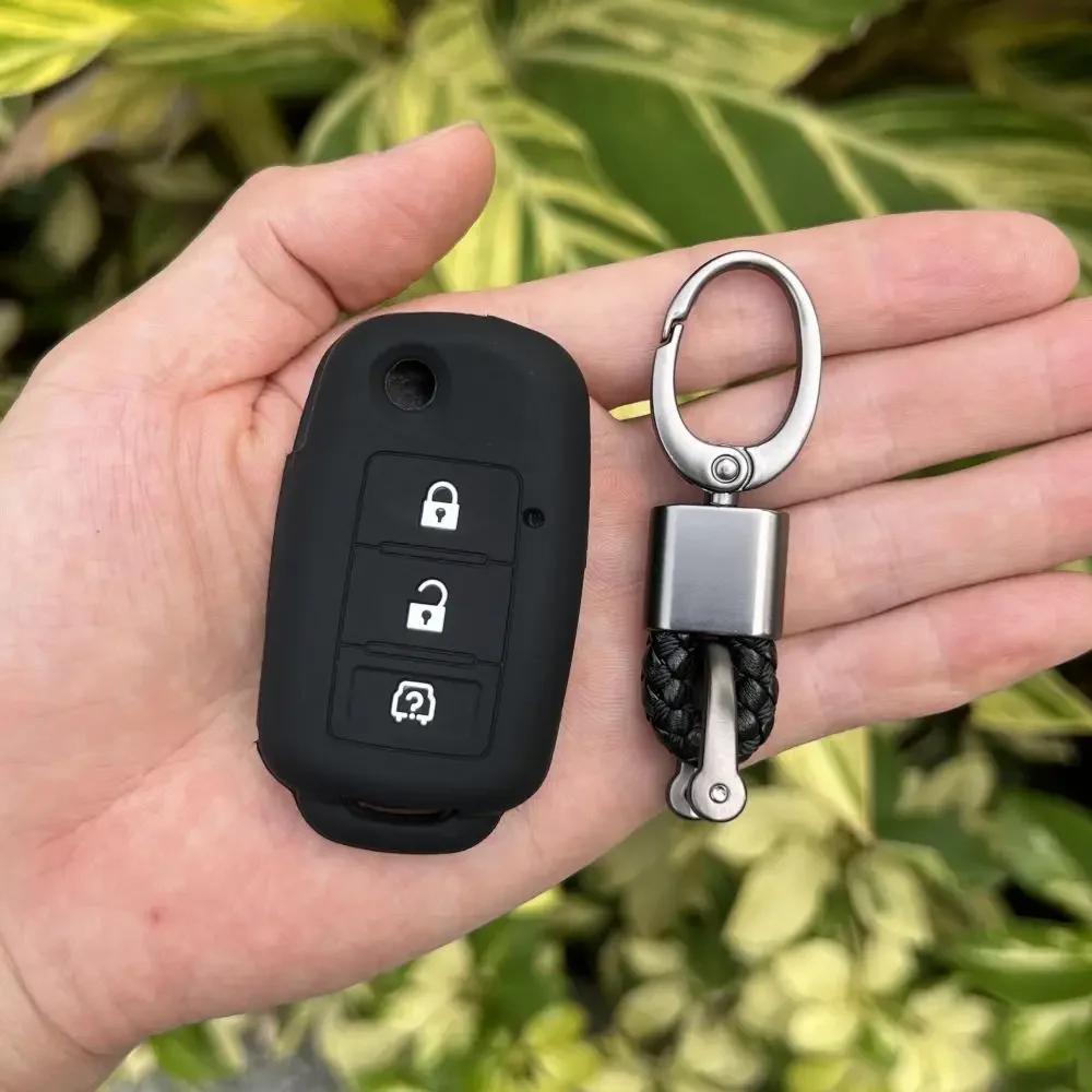 3 Button Silicone Car Key Cover Case for DONGFEGN FORTHING DONGFENG JOYEAR LV XL SUV X3 X5 X6 X7 S500 SX6 S50 T5L Flip Key Chain