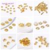 3MM 4MM 18K Gold Plated Brass Irregular Cut Corner Rhombus Beads Metal Spacer Beads For Jewelry Making DIY Bracelets Accessories