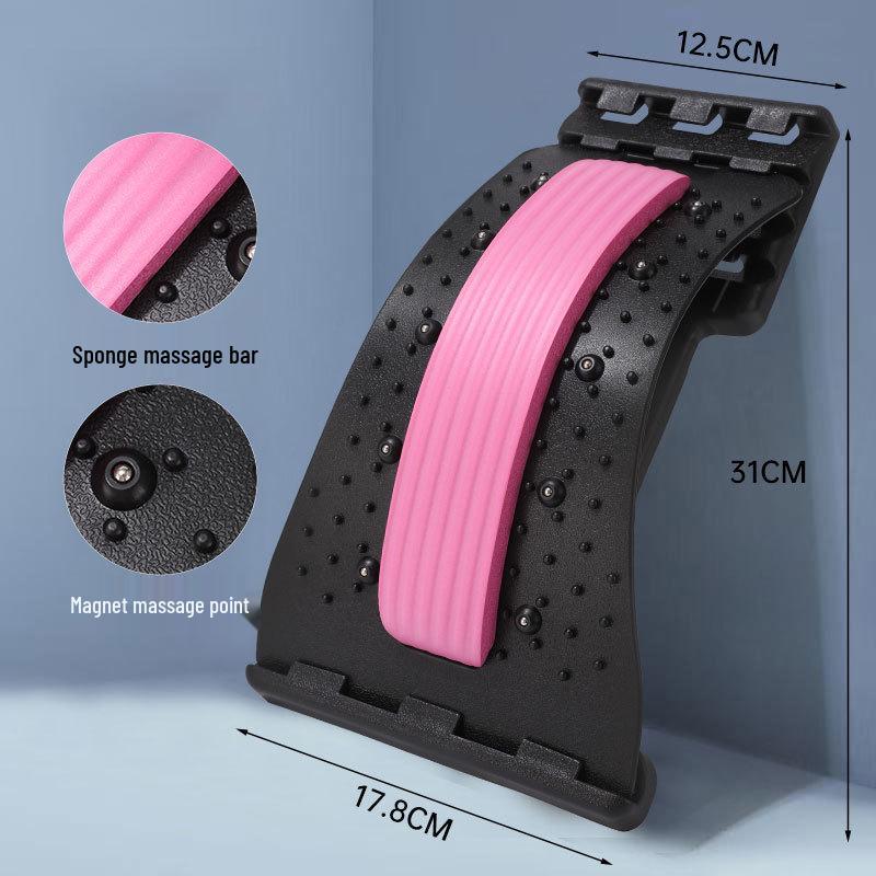 Lumbar Support: Back Corrector & Yoga Stretcher Mat with Waist Massager