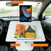 Car Table with Adjustable Height Large Slotted Work Removable for Compatible with Seat Ideal for Laptop Car Outdoor and Home Use Room or Car Seat