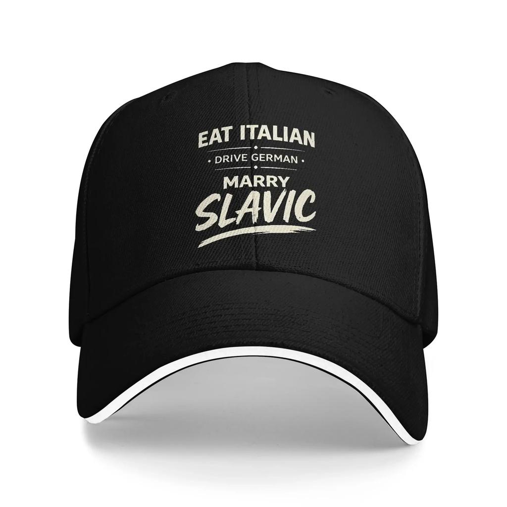 New Arrival Baseball Caps Eat Italian Drive GerUnisex Marry Slavic Wear For Unisex Women Trucker Cap Retro Snapback Hat Adjustable