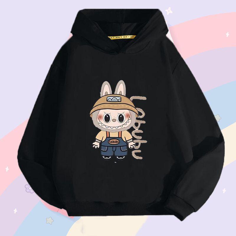 

Spring and Autumn Labubu Boys Fashionable Hooded Top Children s Casual Sweatshirt 160