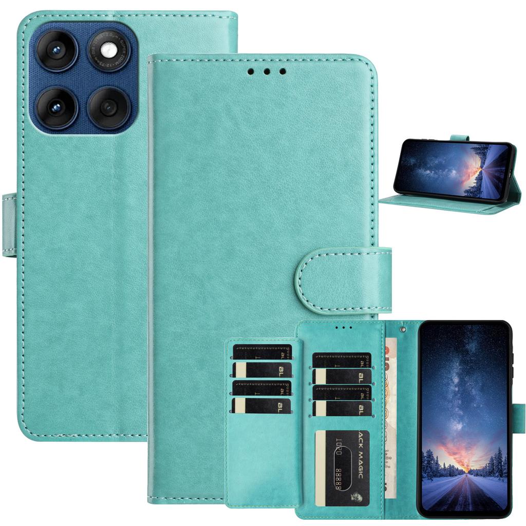 Pro Motorola Moto E13 E20 G05 G54 Edge 40...Peněženkové pouzdro na telefon z jehněčí kůže, více přihrádek na karty a stojánek, nárazuvzdorný ochranný kryt (10 barev)