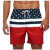 Herreshorts Casual Classic Fit Sommerstrandshorts med snøring med elastisk midje og lommer
