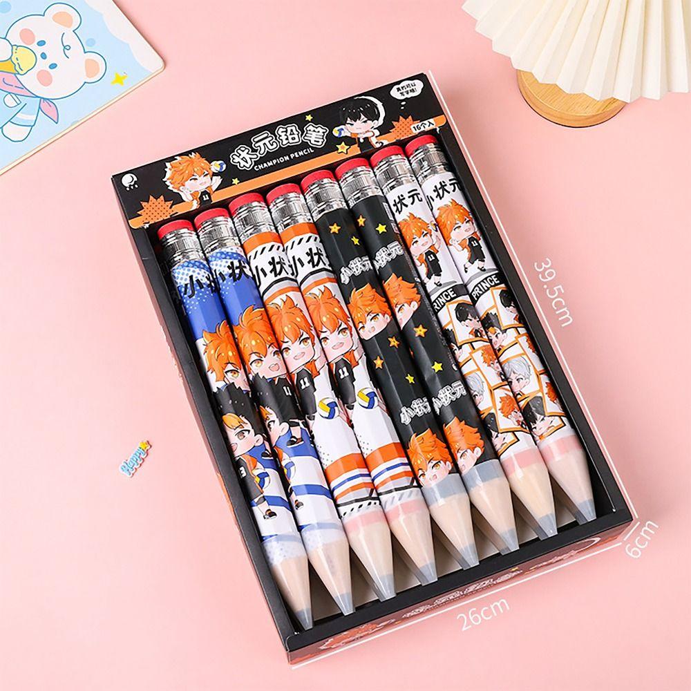 

Большой деревянный карандаш с мультяшным тематическим дизайном, огромный деревянный карандаш, забавные креативные канцелярские принадлежности, студенческий подарок A-RANDOM STYLE-JUST ONE PIECE