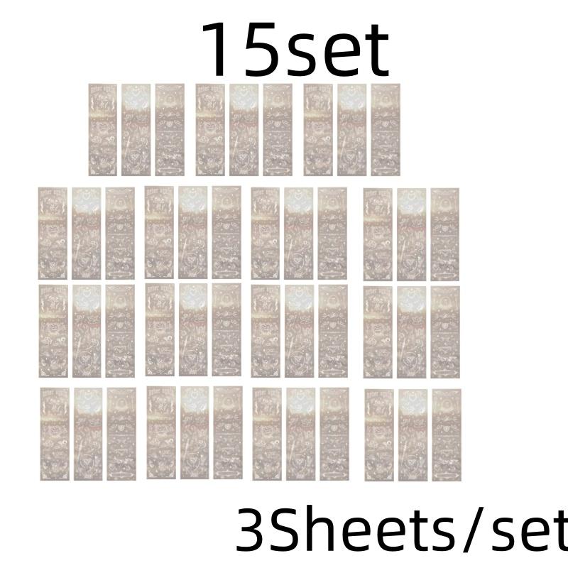 3 Sheets Butterfly Moon Star Stickers PET Transparent Decorative Stickers For Craft Album Journal Scrapbooking