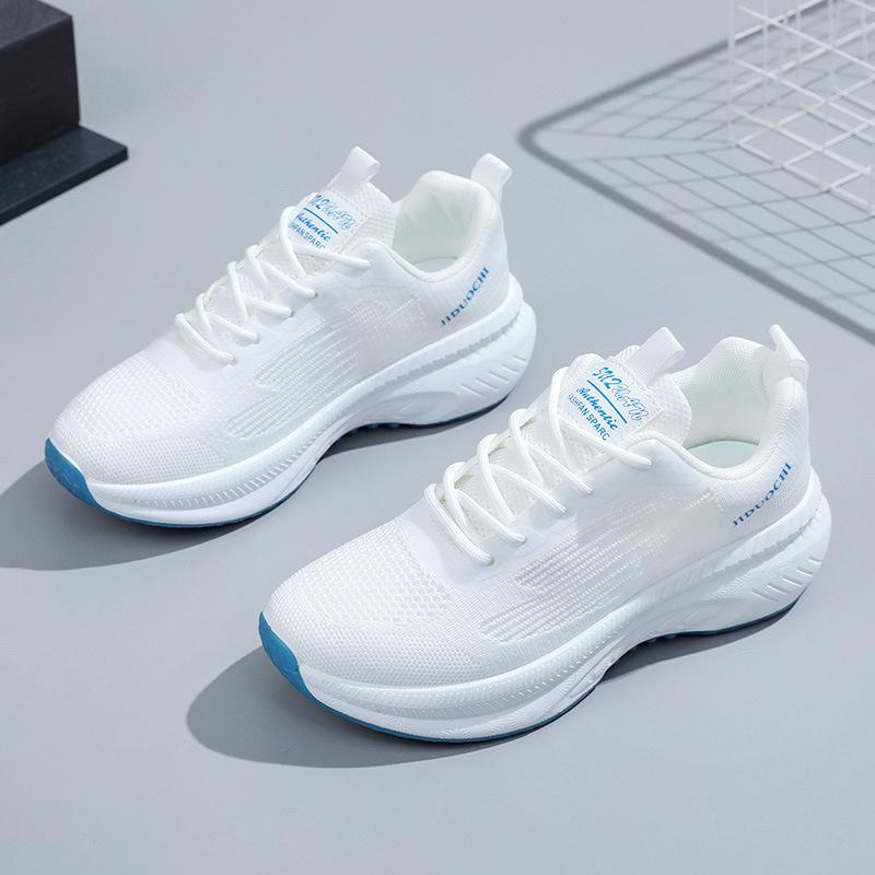 

Summer new mesh breathable sneakers lightweight soft-soled running shoes casual shoes 36 белый