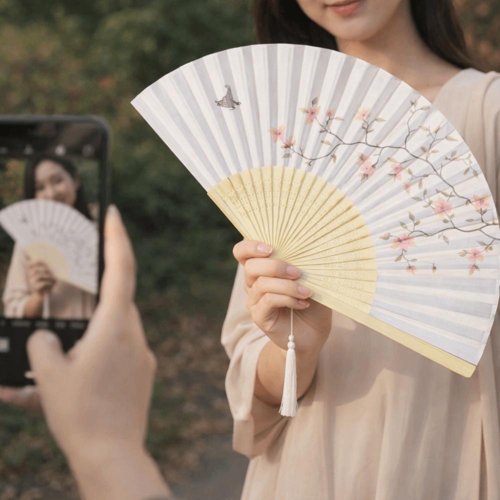 Chinese Style Bamboo Fan Decorative Handheld Fan Decorative Fan Dance Fan  Hanfu