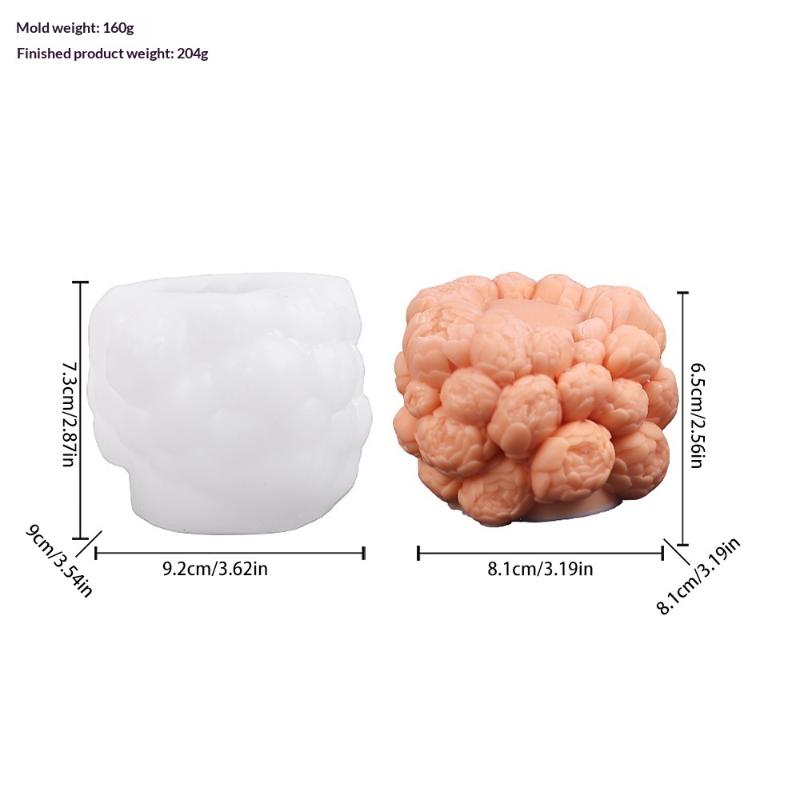 1Pcs Reusable Delicate Petal Design Home Decor Heart Flower Silicone Mold 3D Flowers For Candles Clay Gypsum And Soap Making