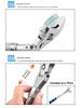 10-Inch Extendable 5-in-1 Multifunctional Ratchet Wrench for Plumbing and Air Conditioning