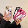 Mobile Phone Cases for iPhone 11 13 XR 15 Pro Max 12 14 Pro Max Case iPhone 16 7 Plus 8 Plus XS Max Big Wave Solid Color Cartoon Anti-drop Waterproof