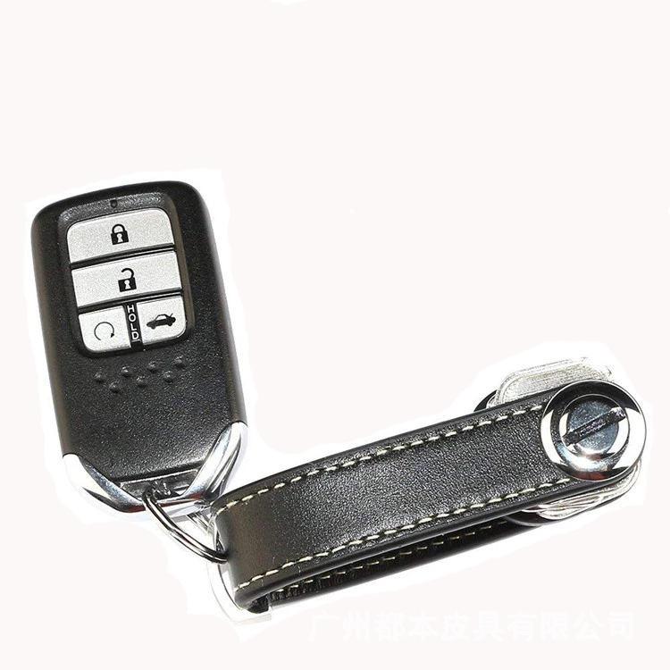 Creative Keychain And Key Storage Device With A Leather Keychain Cover For Both Men And Women