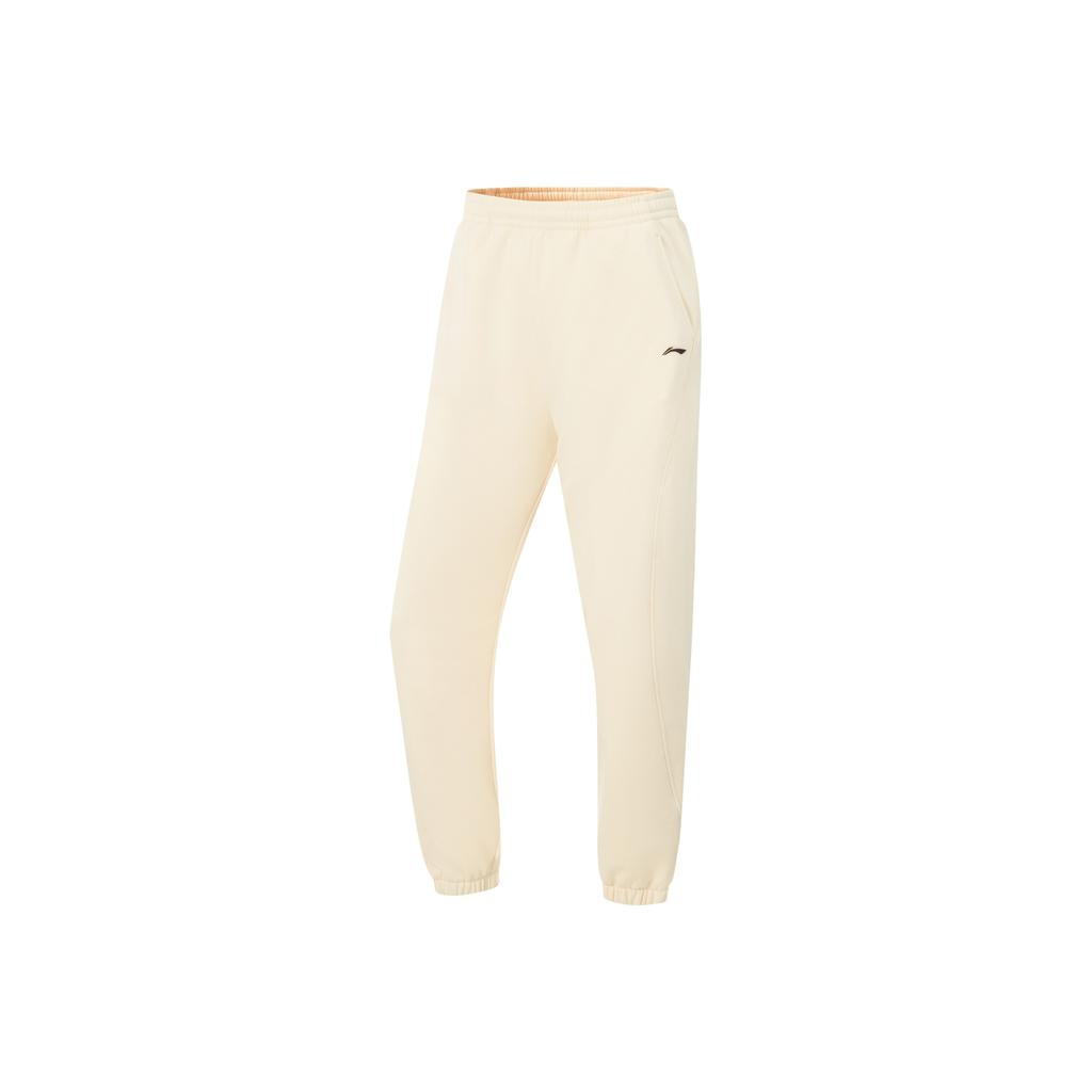 Li Ning Fitness Series Simple Training Anti-Static Antibacterial Far Infrared Thickened Warm Casual Knitted Sports Pants Women Pants AKLVC22-1