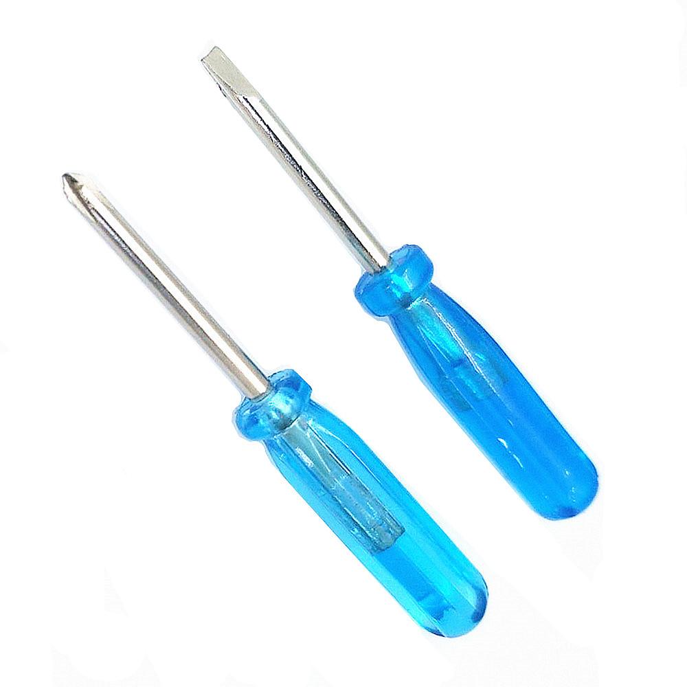 2PCS Transparent Handle Metal Screw Driver Kit Set Mini Small Portable Radish Head Needle Plate Screwdriver Repair Sewing Tools