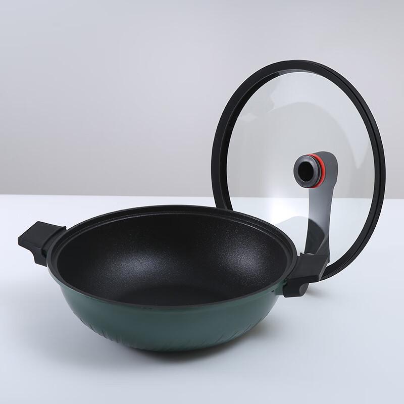 Triceratops Maifan Stone Non-stick Wok with Detachable Handle