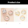 Trendy 3pcs Irregular Textured Rings Versatile and Luxurious Portable Jewelry Accessory for Personal Expression