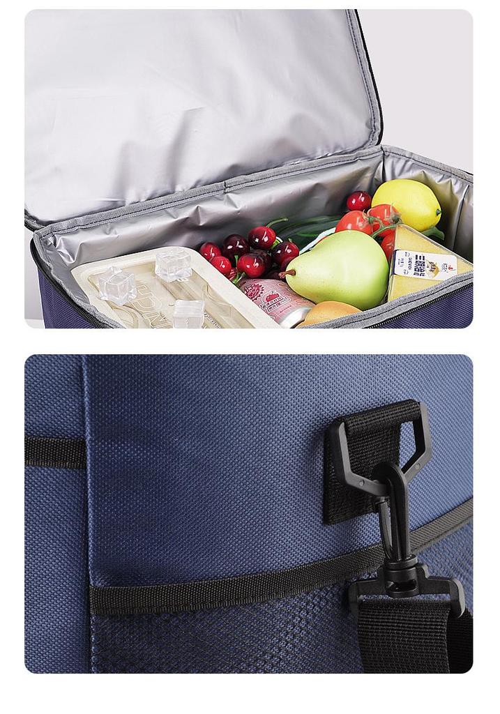 Lightweight Insulated Lunch Bag for Office and Outdoor Use, Stylish Solid Color Design