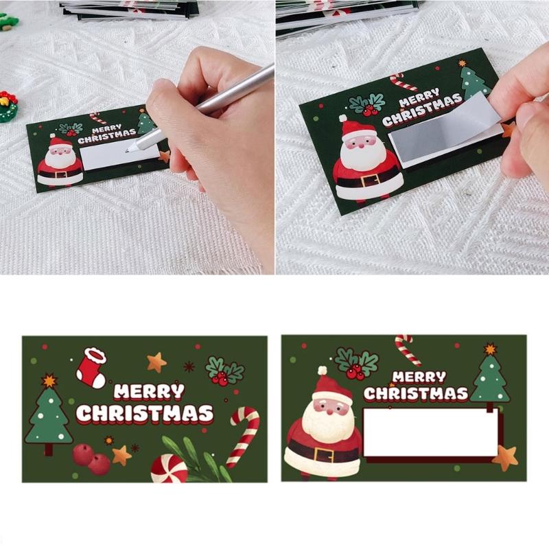 30 Stück Wiederverwendbare Weihnachtsparty Rubbelkarten Handgemachte Geschenkgutschein-Tickets für Geburtstag Hochzeit Weihnachtsfeier