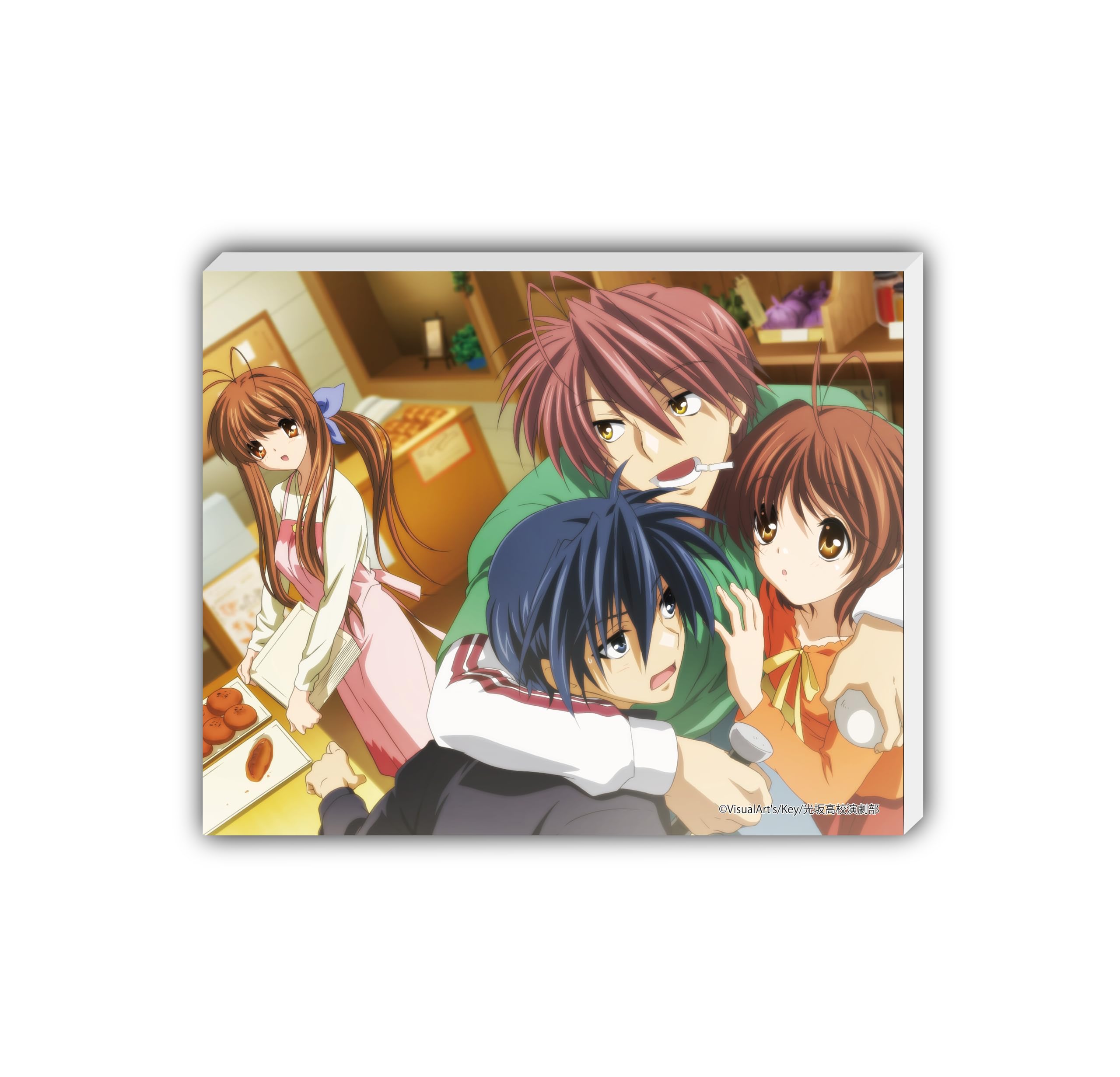 CLANNAD AFTER STORY Tomoya Okazaki, Nagisa Furukawa, Akio Furukawa, and Sanae Furukawa Canvas Board