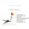 Ice Fishing Rod Tip-Up Compact Metal Poles Orange Flags Angler Tackles Accessory Portable ABS Winter Outdoor Fishing Tools