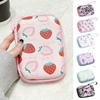 Color Printed Headphone Bag Square Shape Hard Shell Zipper For CCD Camera Bag  Charger Storage