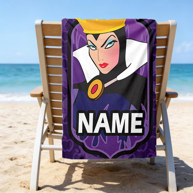 1pc Villain2 Beach Towel with Custom Name, Beach/Swimming/Bath/Picnic/Camping Towel, Suitable for Seaside Beaches