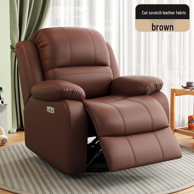 Electric Massage Leather Recliner: Space Capsule Rocking Chair for One