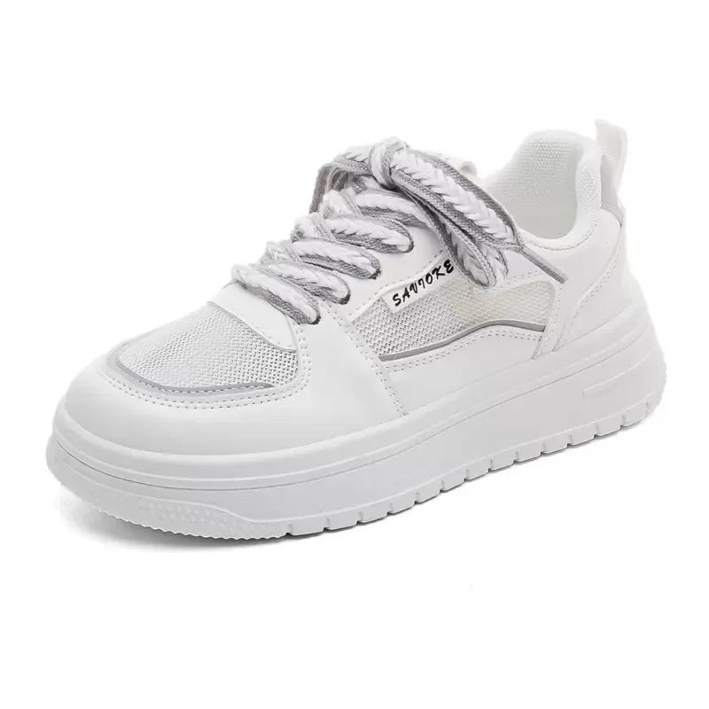 Designer Platform Running Sneakers Women Tennis shoes Woman Walking Chunky Sneakers white Casual Slip on Vulcanized Shoes2024