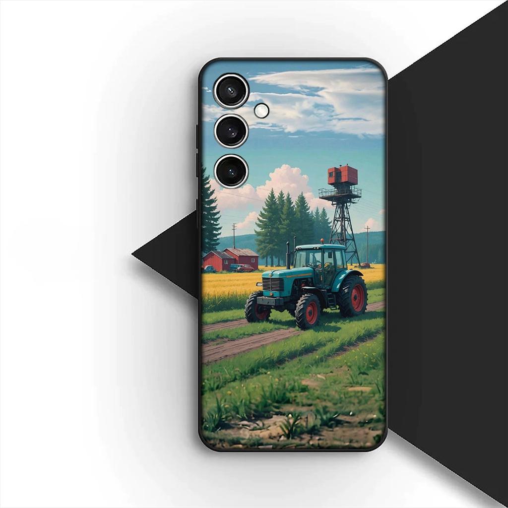 Farm Vehicle Tractor Phone Cover for Samsung Galaxy S25 Edge S26 S24 FE Ultra Plus A08 A18 S25+ S23+ A56 5G Protective Case