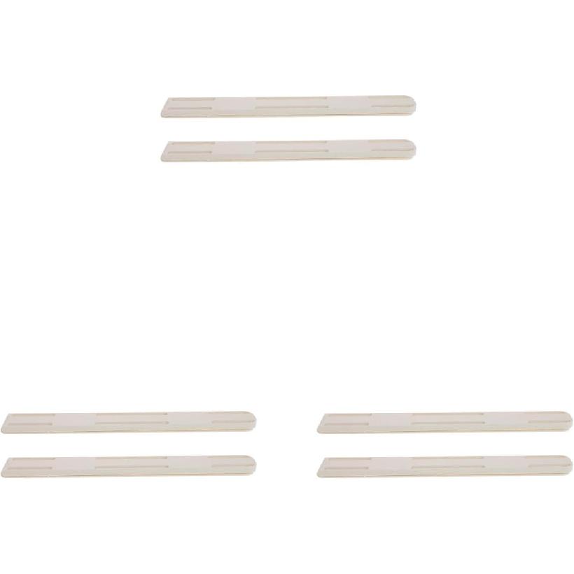 Self-Adhesive Drawer Slides 10.39 Inch, 2 Pcs White HIPS Guide Rails for Cabinets, Dressers, Storage Boxes, Easy Installation, Smooth and Quiet