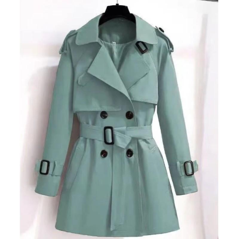 

Женские весенне-осенние элегантные корейские куртки, женский двубортный тренч в стиле стритвир XXS