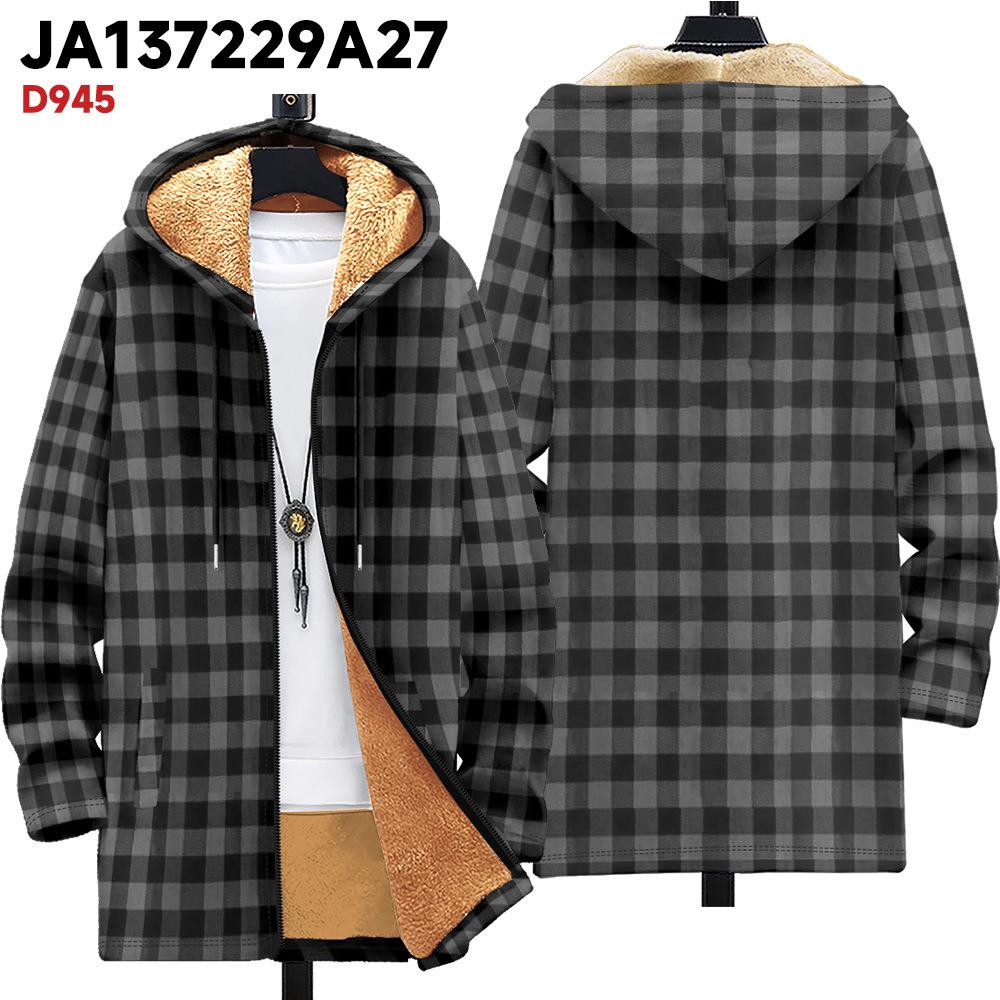New jacket: multi-colored pattern elements, zipper hooded cardigan, thickened winter fleece padded clothes, yellow lining, trendy cotton clothes
