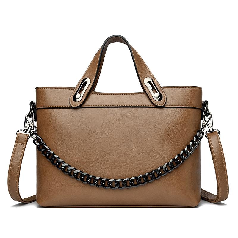 

Простая модная сумка с большой вместимостью, сумка через плечо на цепочке, повседневная сумка в стиле ретро абрикосовый