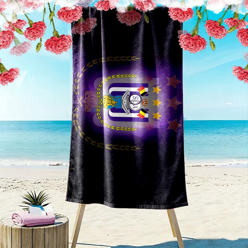 RSC Anderlecht Druck Strandtuch, Großes Weiches Schnelltrocknendes Handtuch für Strand Camping Schwimmen