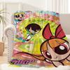 Cartoon The P-Powerpuff G-Girls Cute Blanket Plush Nap Sofa rug for Living Room Office Bedroom Birthday Home Travel Kid Gifts