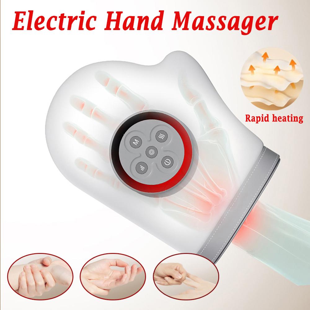 

Electric Hand Massager 3-Level Heated Air Compression Gloves Wireless Finger / Palm / Wrist Massager Apparatus Physiother USB білий