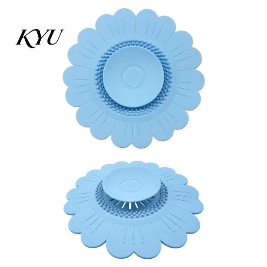 Universal Basin Stopper Sunflower Silicone Floor Drain Mat, Bionic Petal Design Anti-Clog Sink Filter Mesh Hair Filter, Odor-Proof Drainage Protector