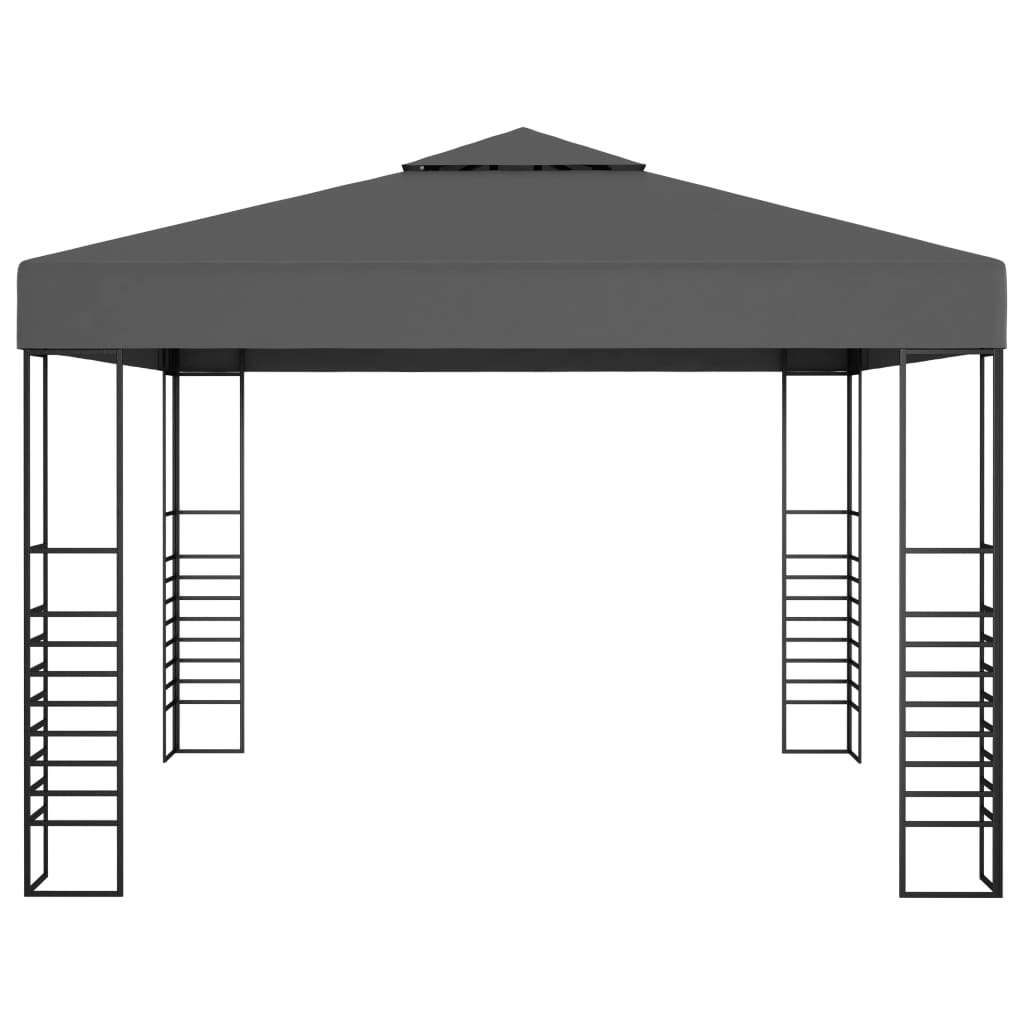 vidaXL Garden Tent with LED String Lights 3x3 M Anthracite