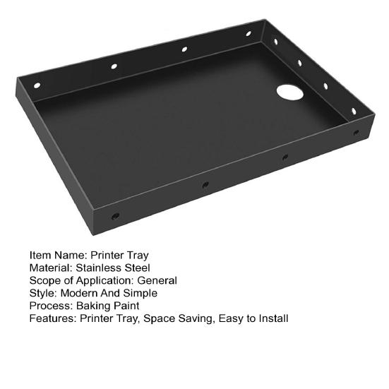 Printer Tray Thermal Printer Stand Space-Saving Stainless Steel Shelf Cable Management Durable Waterproof Rack for POS KDS Printers