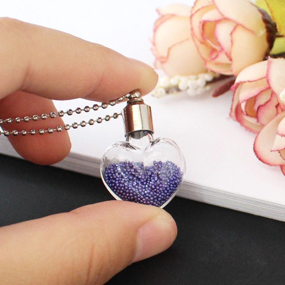With Ball Chain Wishing Jars Necklace Urn Jewelry Bottle Pendant Necklace Glass Bottles Necklaces
