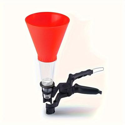 1PC Car Engine Oil Filling Kit Universal Funnel with Adjustable Width Clamping Clip Plastic Multifunctional Car Oil Filling Tool