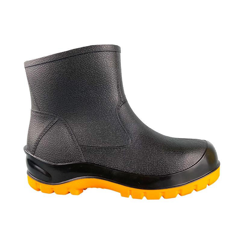 PVC Steel Toe Safety Boots: Anti-static, Acid & Alkali Resistant, Non-slip, Wear-resistant, Anti-smash, Breathable and Penetration-resistant.