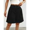 New Summer Loose Pants Wide-Leg Shorts Casual Women High-Waisted Knee - Length Shorts