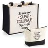 Gift Box - PLANETEE - Joanna - Jute & Cotton - Personalized «A Super Colleague» - French Manufacturing