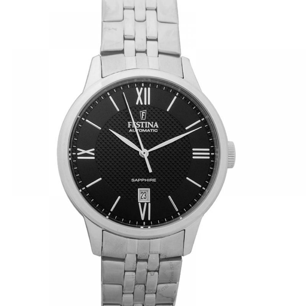 

Festina Автоматические мужские часы из нержавеющей стали с черным циферблатом